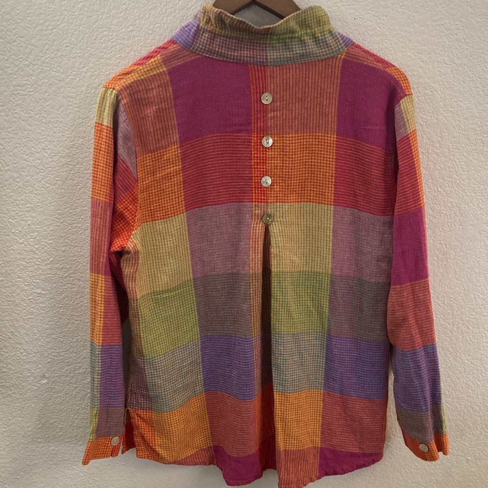 Soft Surroundings Multicolor Patchwork Plaid Pear… - image 6